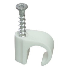 Kabelschellen mit Schraube | SC-C4 weiß 5x33 mm Kreuzschlitz 17,4 mm