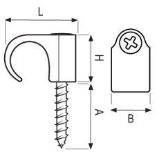 Kabelschellen mit Schraube | SC-C4 weiß 5x33 mm Kreuzschlitz 17,4 mm