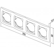 Rahmen EKONOMIK 4f Horizontal Weiss-glänzend