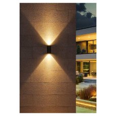 LED-Außenwandleuchte Nome, 13 W, Anthrazitgrau, 3000 K